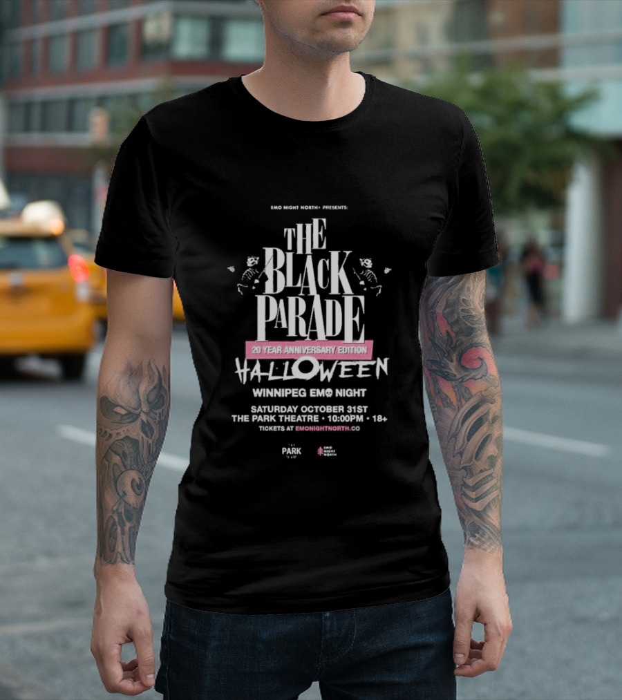 The Black Parade 20 Year Anniversary Edition Halloween The Park Theatre Oct 31st 2026 Vancouver EMO Night T-Shirt