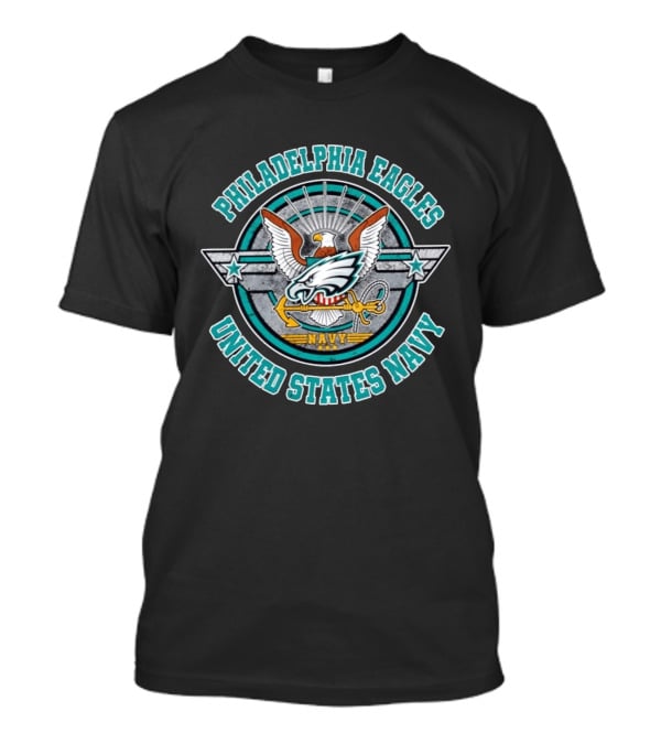 Philadelphia Eagles United States Navy Emblem With Eagle And Anchor T-Shirt