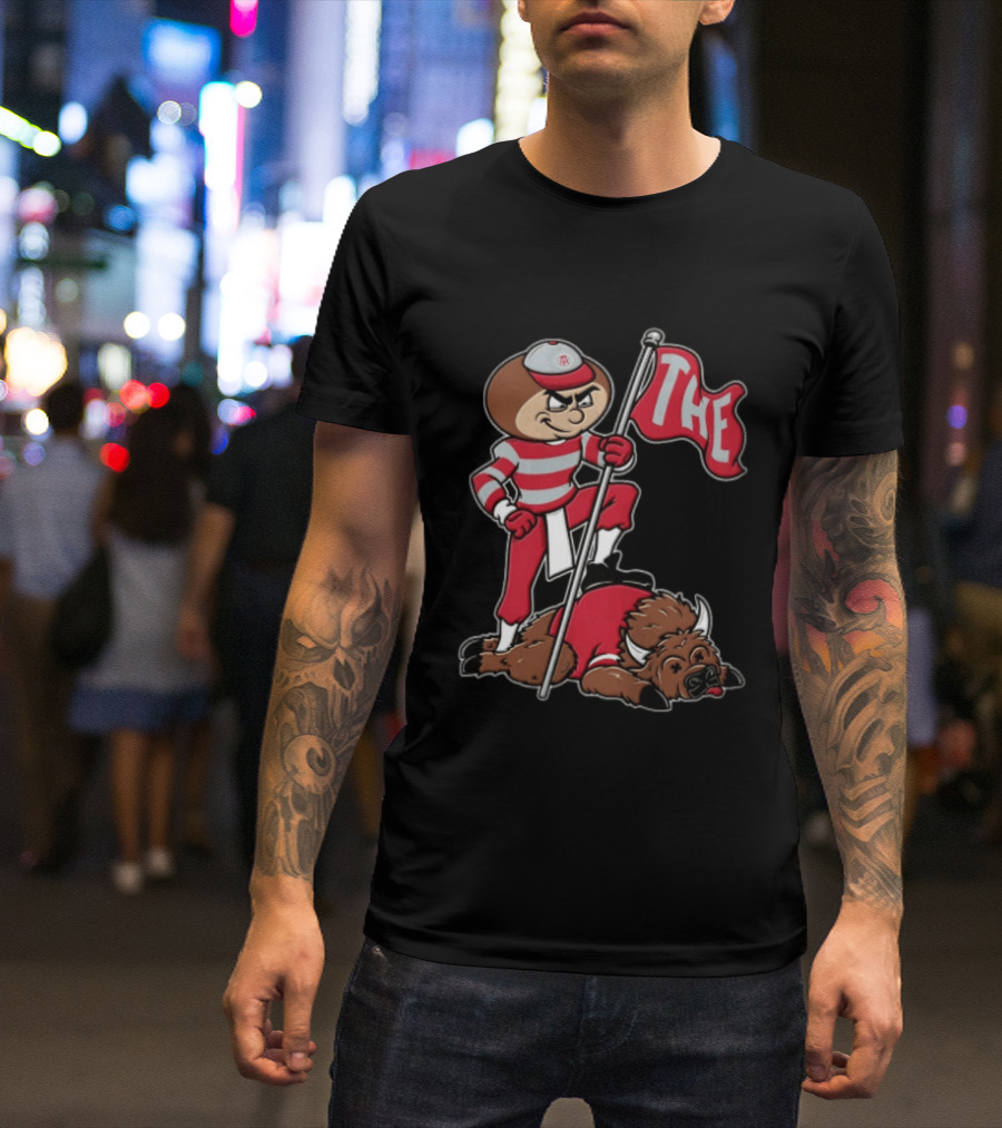 Ohio State Buckeyes Brutus Flag Rivalry T-Shirt