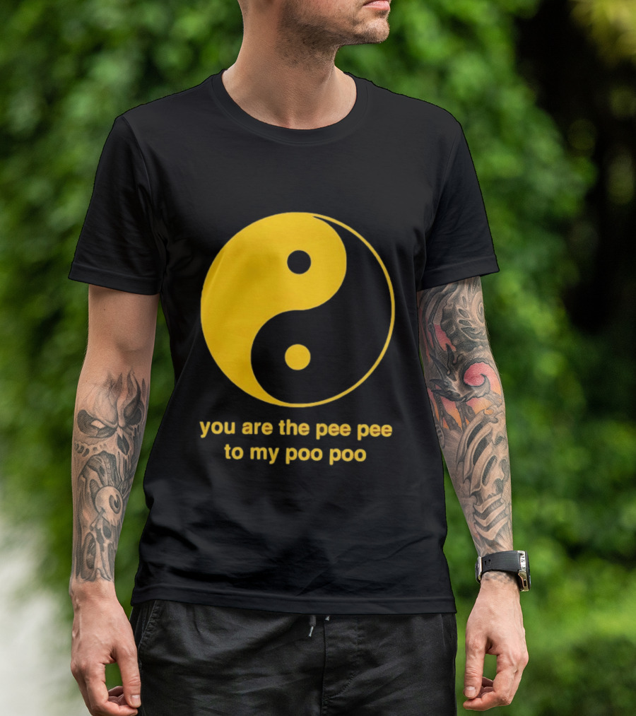 Yellow Yin Yang You Are The Pee Pee To My Poo Poo T-Shirt