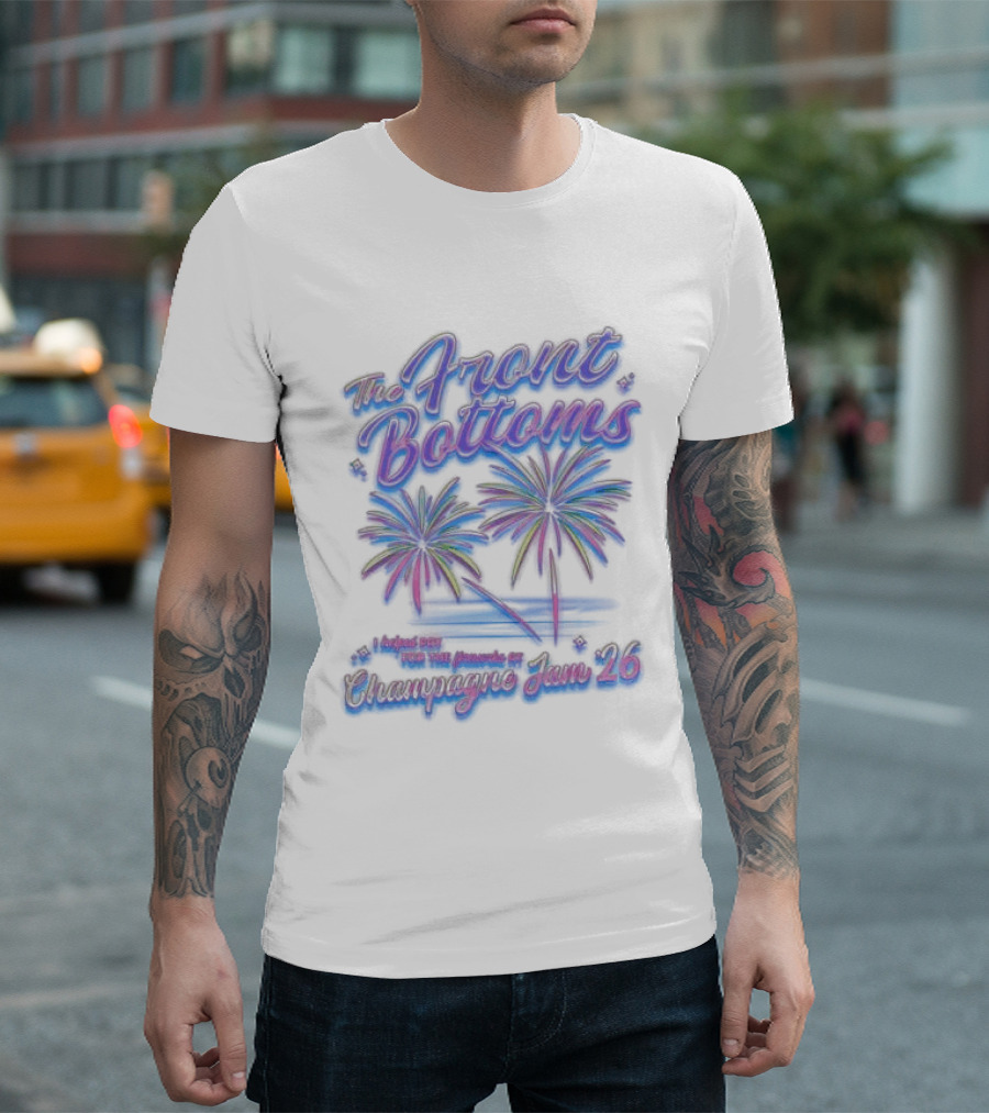The Front Bottoms Champagne Jam 2026 Palm Trees Event T-Shirt