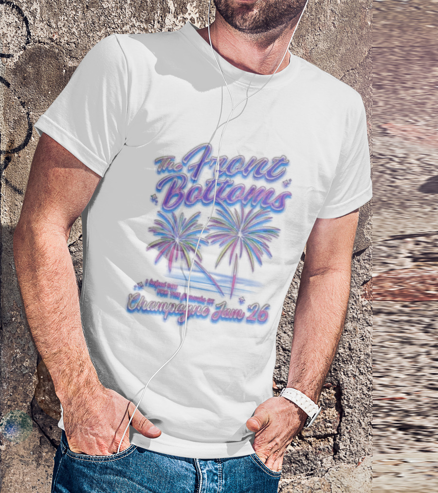 The Front Bottoms Champagne Jam 2026 Palm Trees Event T-Shirt