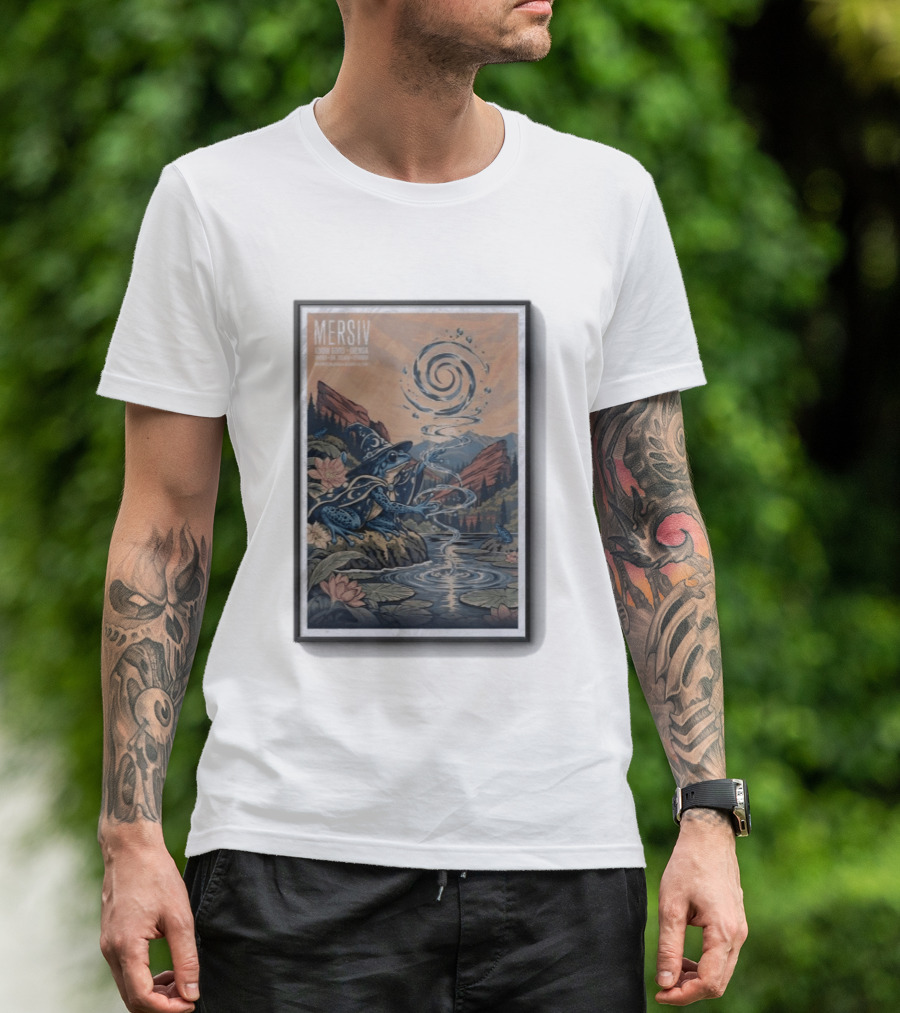 Mersiv Lunar Good Red Rocks Amphitheatre Morrison CO Oct 23 2026 Frog Wizard Night Event T-Shirt