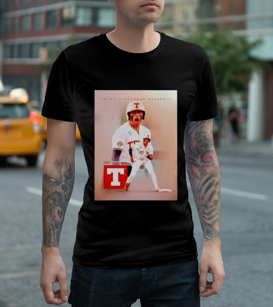 Adrian Rodriguez INF Texas Longhorns Baseball Team T-Shirt