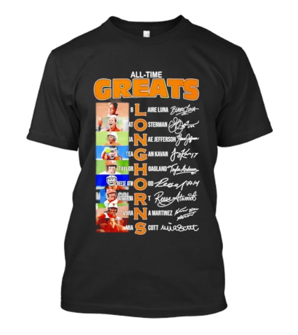 All Time Greats Blaire Luna Cat Osterman Janae Jefferson Tea Gan Kavan Taylor Hoagland Reese Atwood Viviana Martinez Mia Scott Longhorns T-Shirt