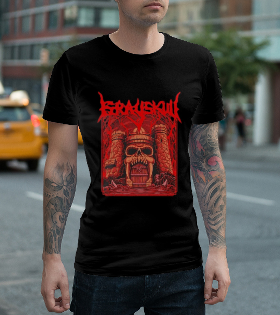 Grayskull Castle Masters Of The Universe He Man Skeletor Power Sword T-Shirt