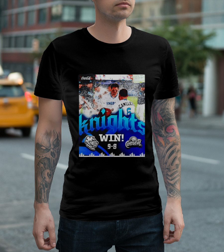 Knights Win 9 8 Against Comets Baseball Celebration T-Shirt