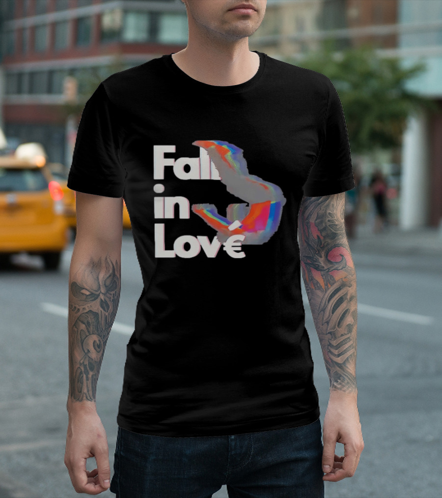 Fall In Love Rainbow Abstract T-Shirt