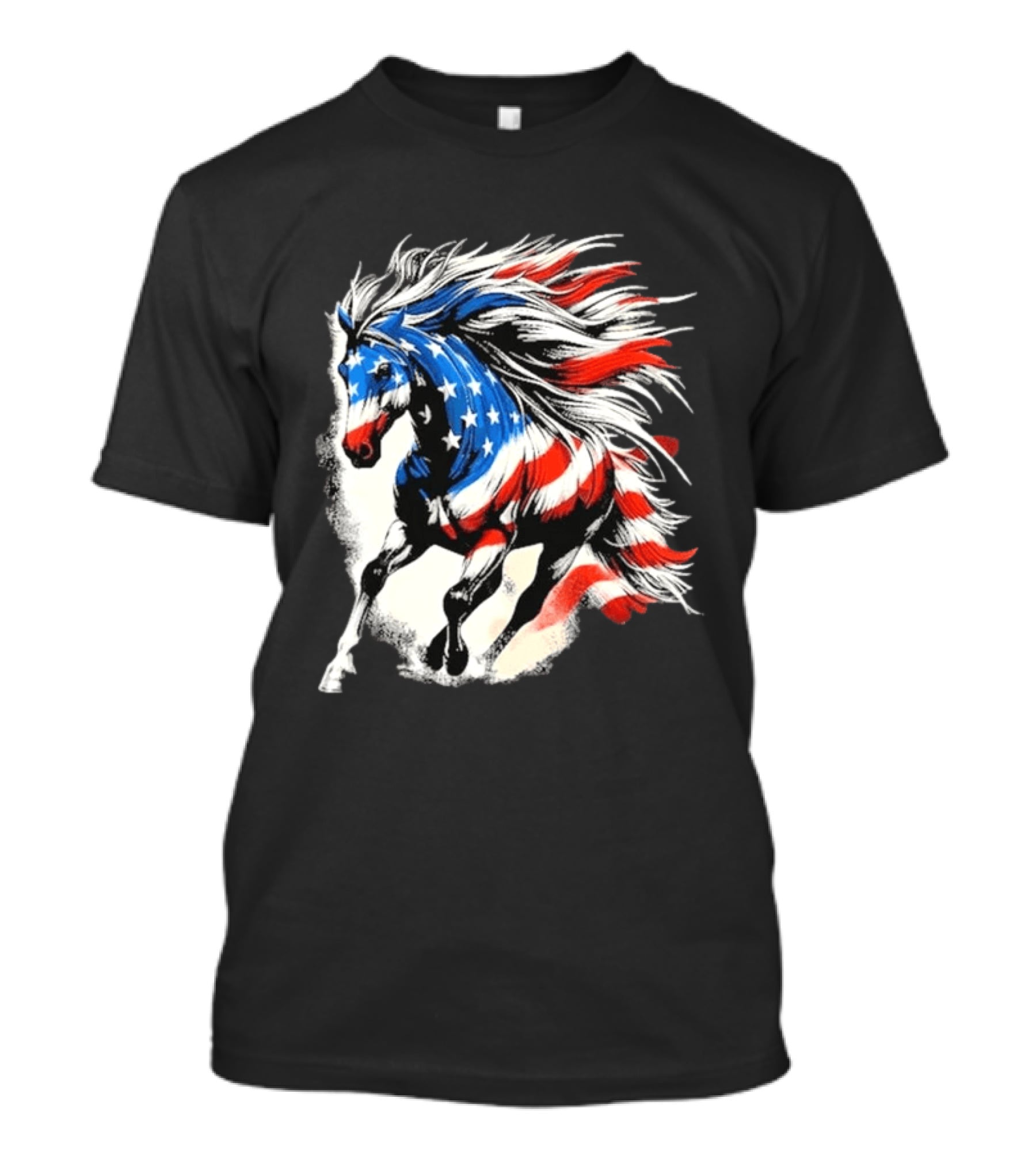 Patriotic Gallop Horse American Flag 4th Of July USA 2026 T-Shirt