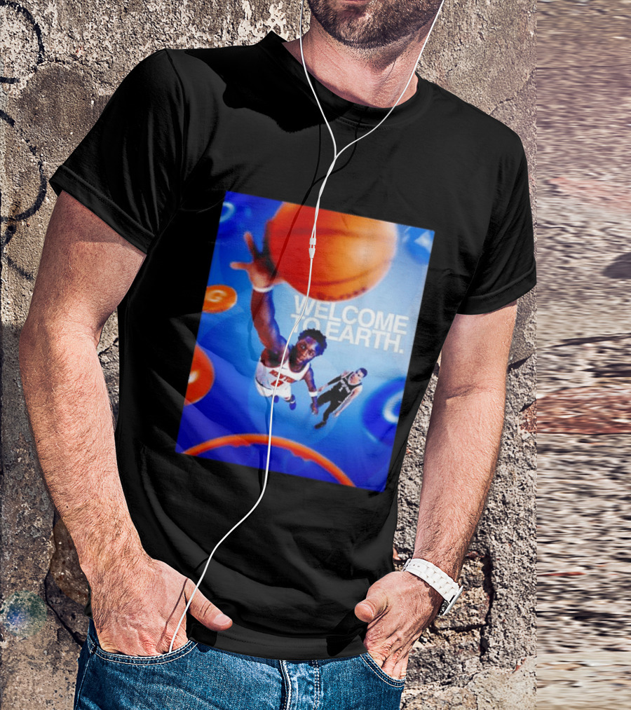 OG Anunoby New York Knicks Welcome To Earth Basketball Moment T-Shirt