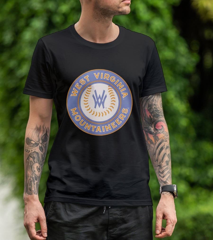 West Virginia Mountaineers NCAA Baseball Circular T-Shirt