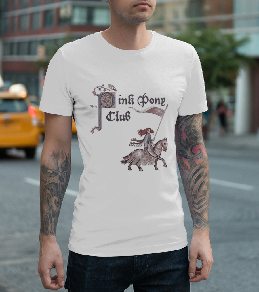 Pink Pony Club Chappell Roan Medieval Horse Rider T-Shirt