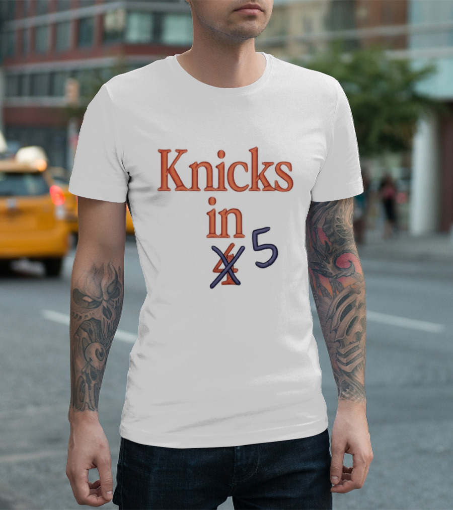 Knicks In 5 Basketball Playoff Prediction T-Shirt