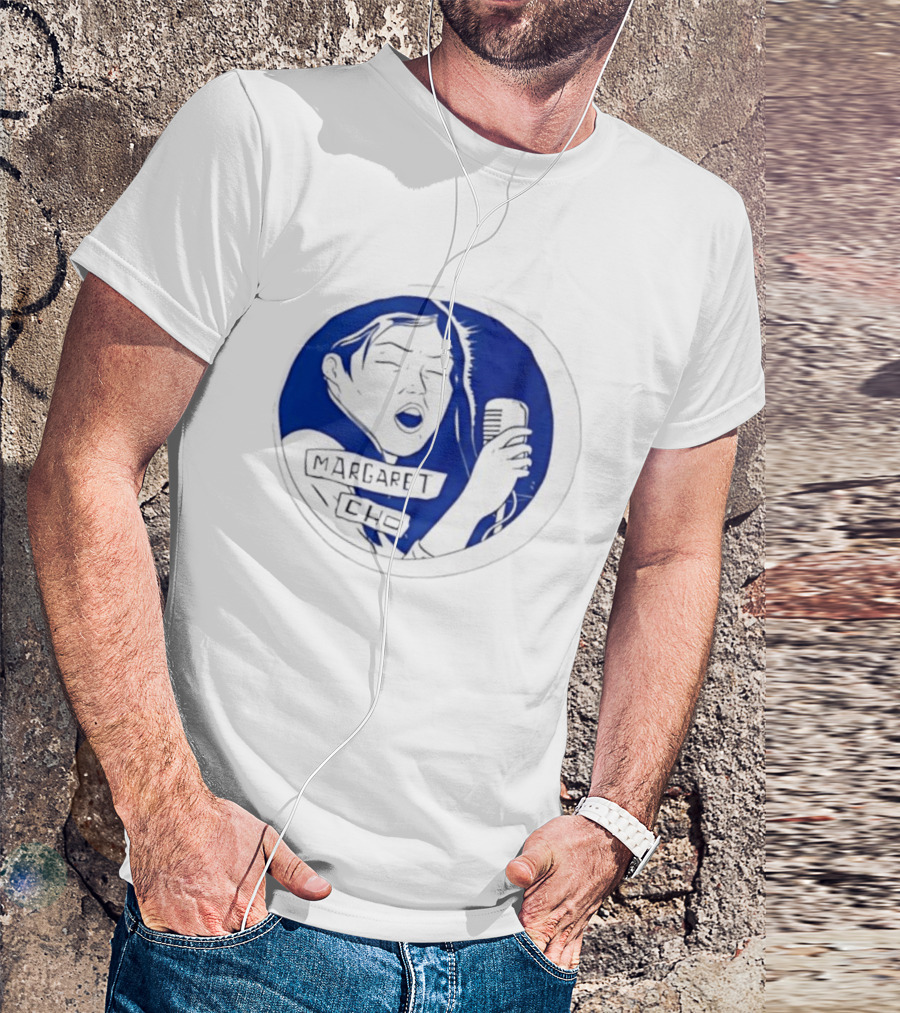 Margaret Cho Comedian Ink Sketch Microphone Drawing T-Shirt