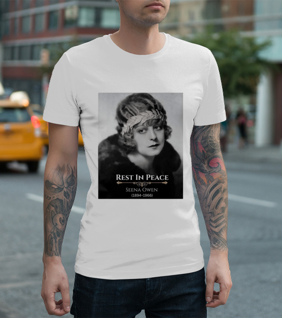 Rest In Peace Seena Owen 1894 1966 Memorial Tribute Vintage Photography T-Shirt