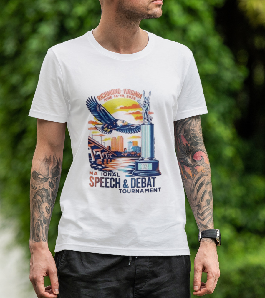 Richmond Virginia National Speech And Debate Tournament June 14 19 2026 Eagle Bridge Statue T-Shirt