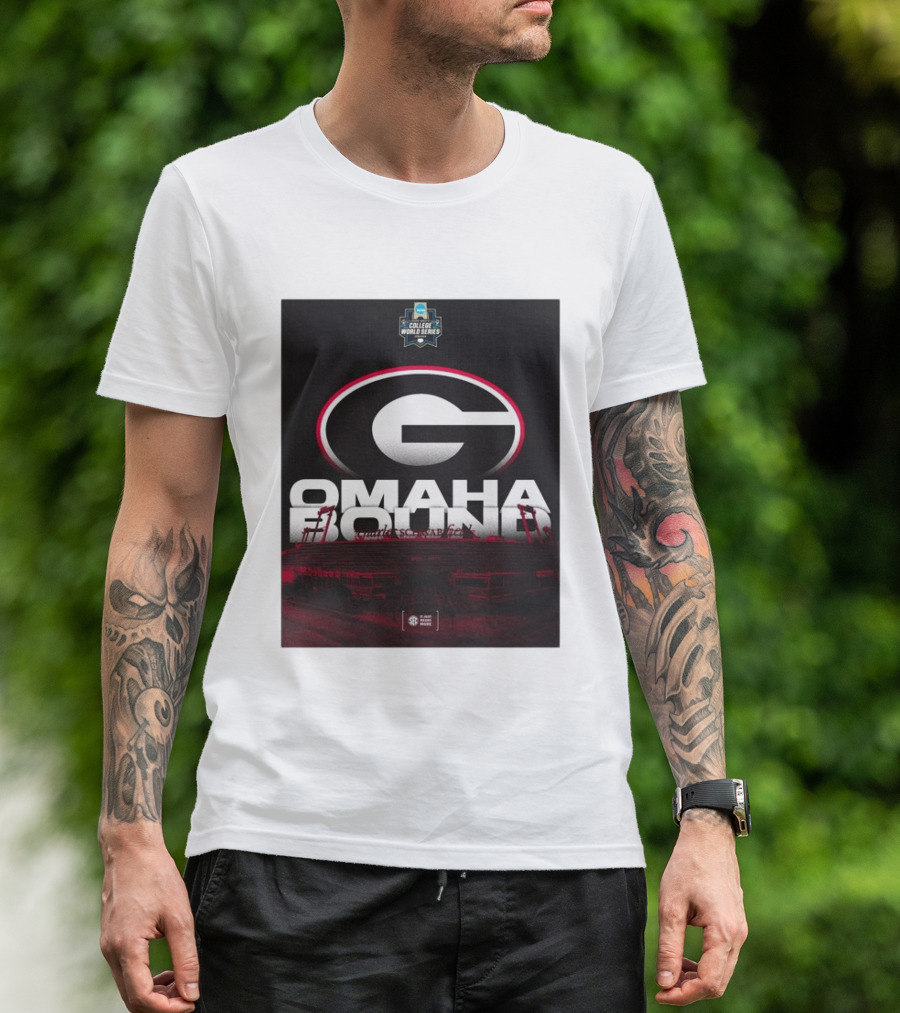 Georgia Bulldogs Omaha Bound College World Series Baseball Hoover Alabama T-Shirt