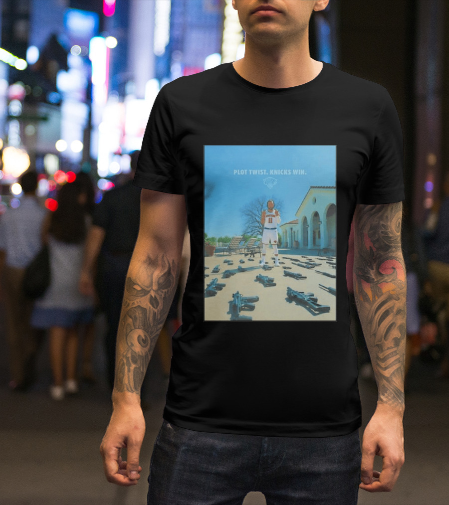 Jalen Brunson New York Knicks Plot Twist Knicks Win Basketball Victory T-Shirt