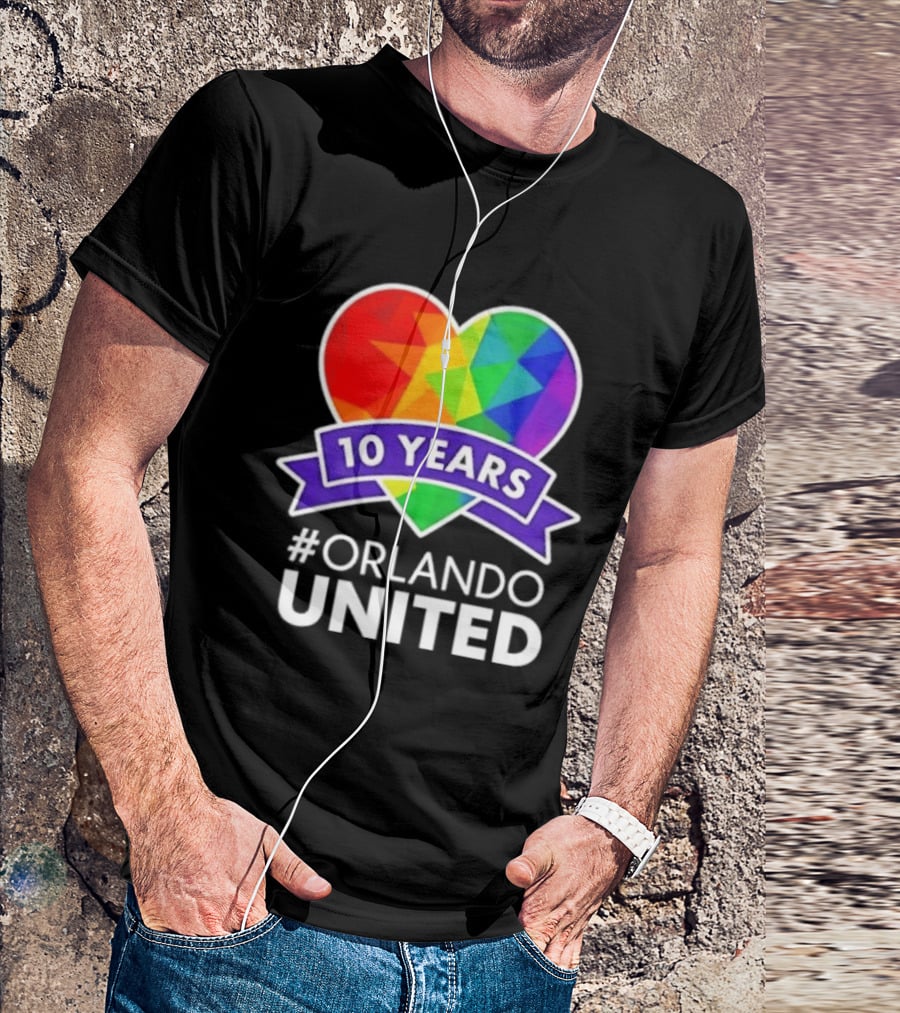 Noah Kahan 10 Years Orlando United Pride Rainbow Heart T-Shirt