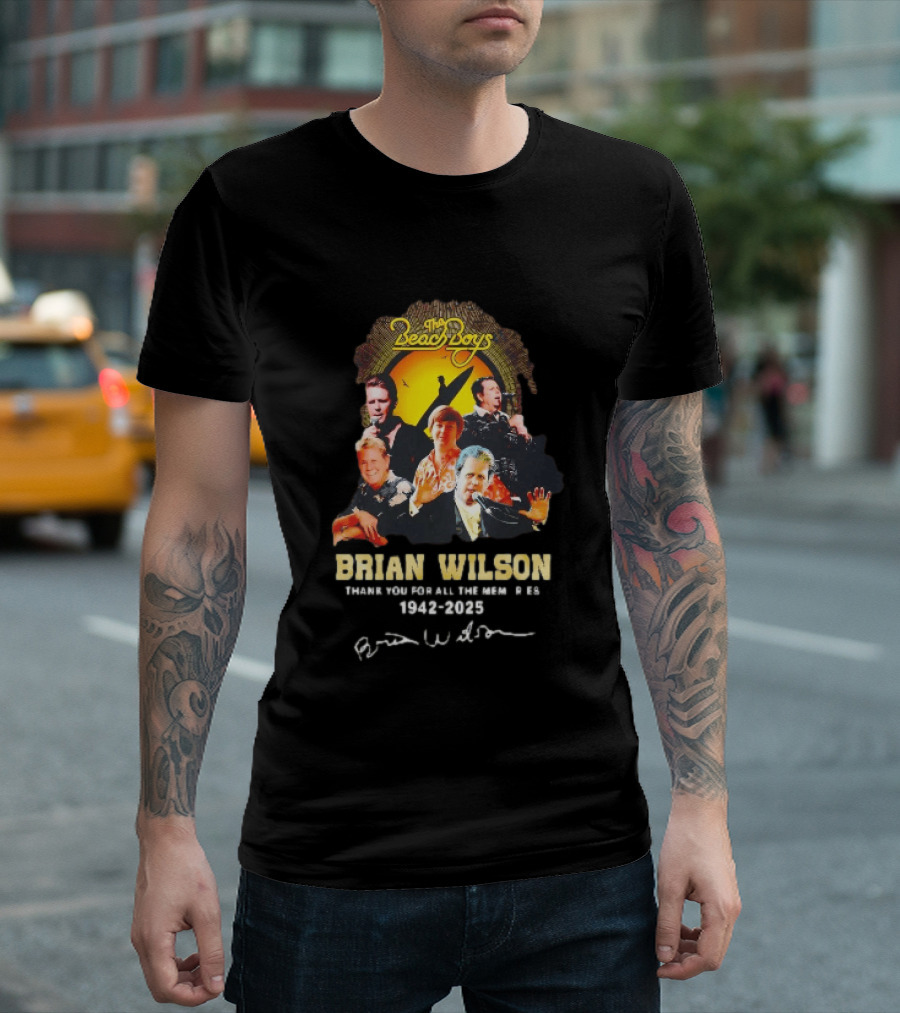 The Beach Boys Brian Wilson Thank You For All The Memories 1942 2026 T-Shirt