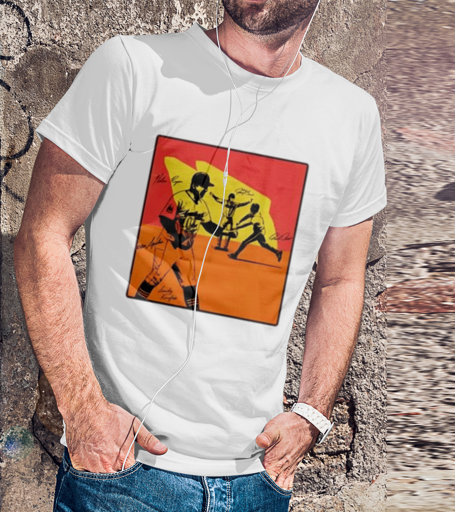 Cleveland Guardians Baseball Team Players Signatures Dynamic T-Shirt