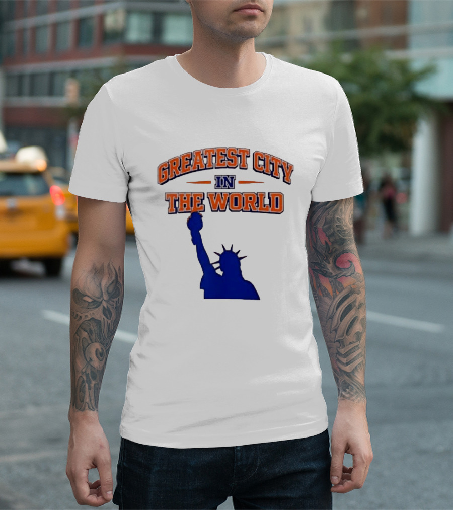 Greatest City In The World New York Knicks Statue Of Liberty T-Shirt