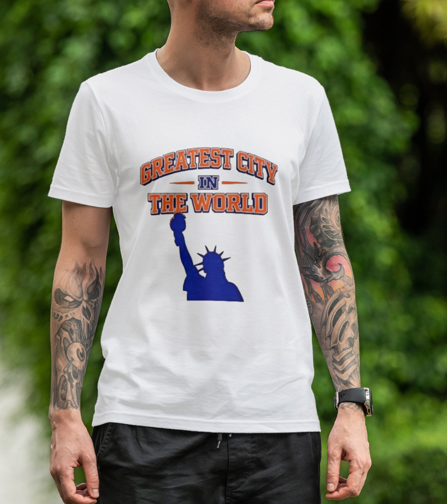 Greatest City In The World New York Knicks Statue Of Liberty T-Shirt