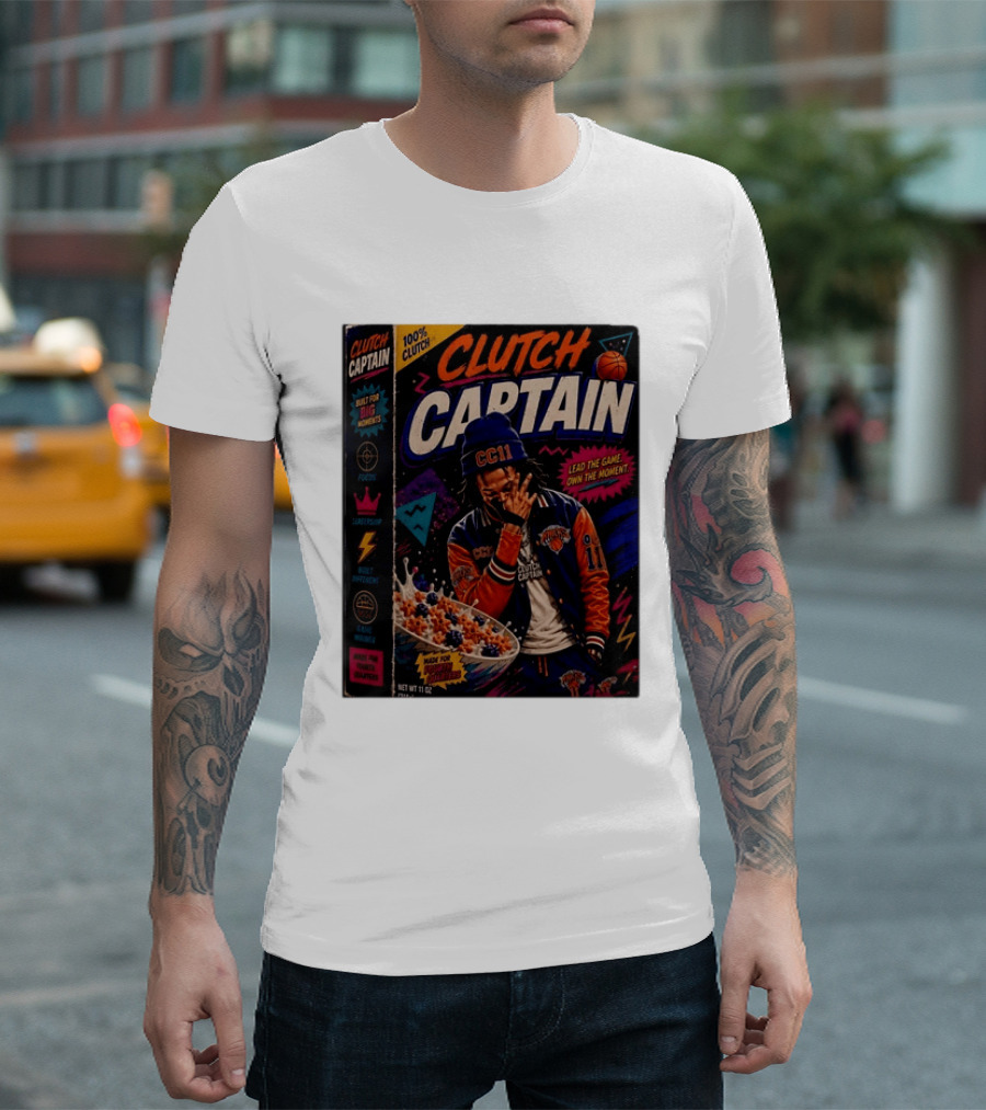 Jalen Brunson New York Knicks Clutch Captain Lead The Game Own The Moment 100% Clutch T-Shirt