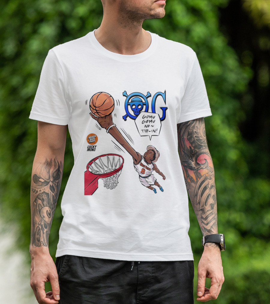 Kemba Walker New York Knicks Gomu Gomu No Tip In Basketball Manga T-Shirt