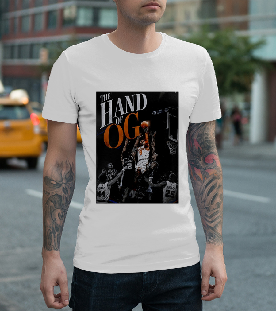 The Hand Of OG Anunoby New York Knicks NBA Basketball Player 2026 T-Shirt