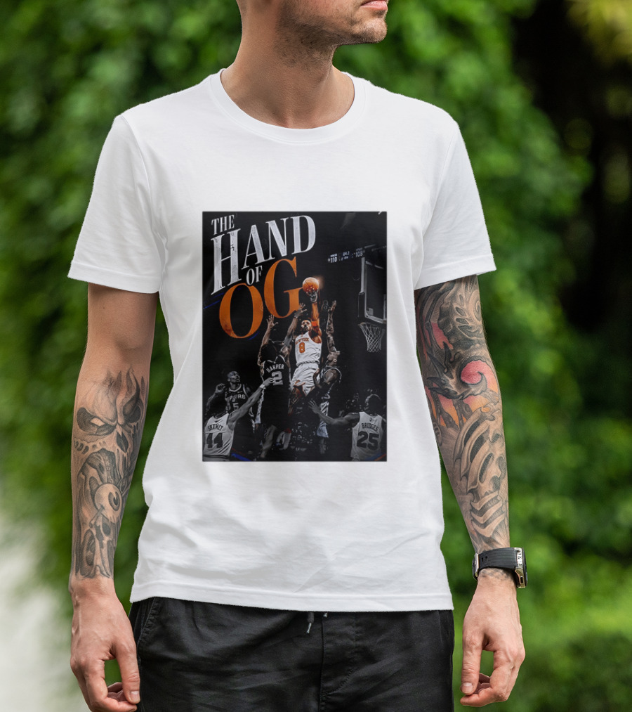 The Hand Of OG Anunoby New York Knicks NBA Basketball Player 2026 T-Shirt