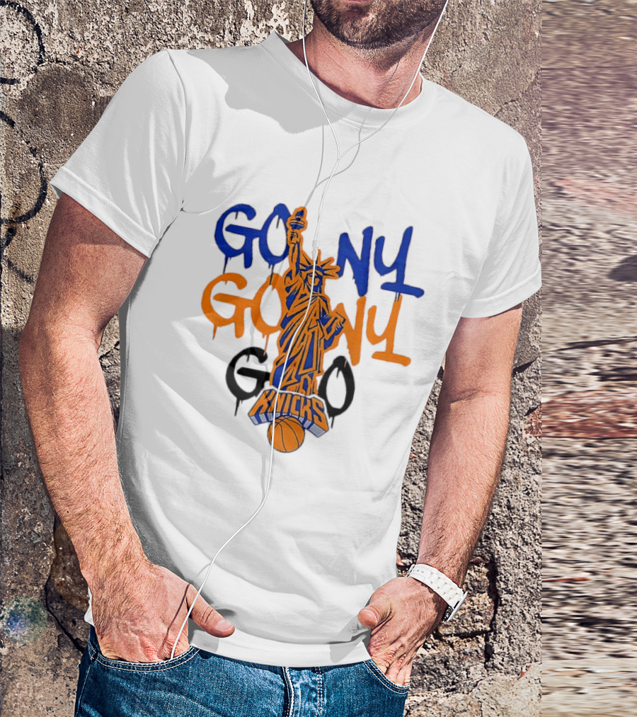 GO NY GO NY GO Knicks Statue Of Liberty Basketball T-Shirt