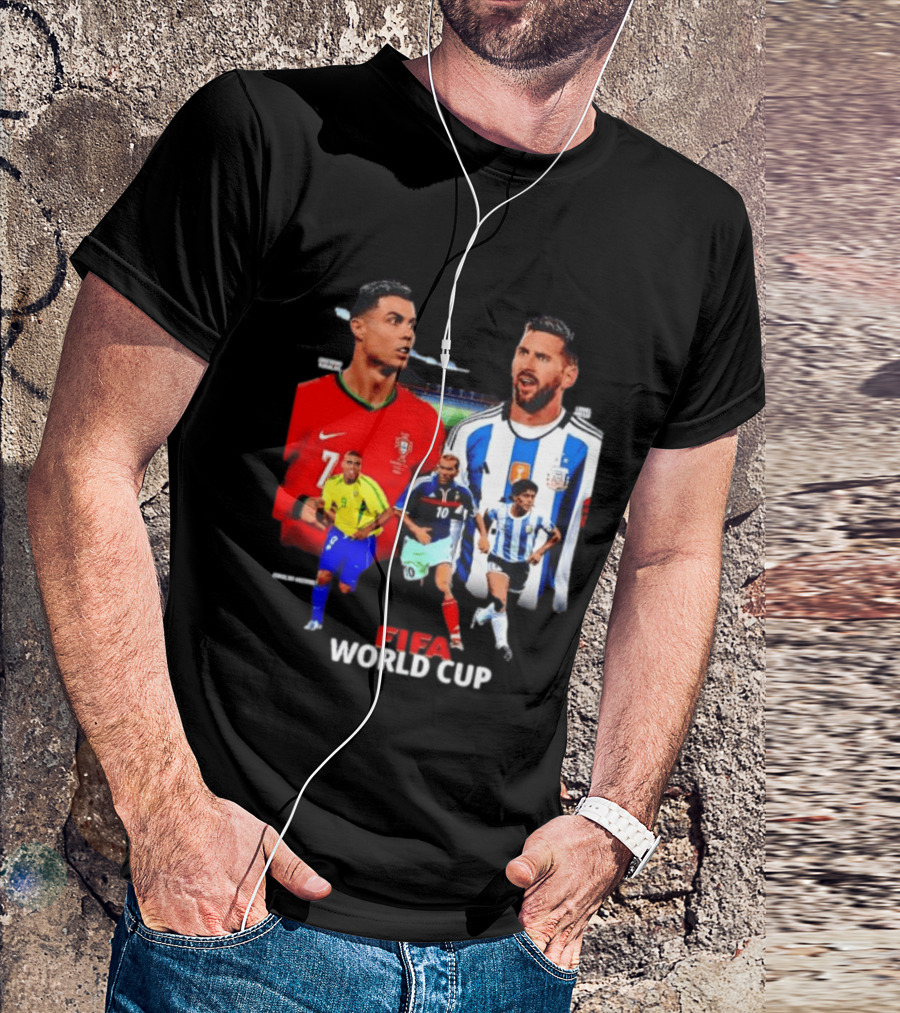 Cristiano Ronaldo Lionel Messi FIFA World Cup Ronaldo Nazario Zinedine Zidane Diego Maradona T-Shirt