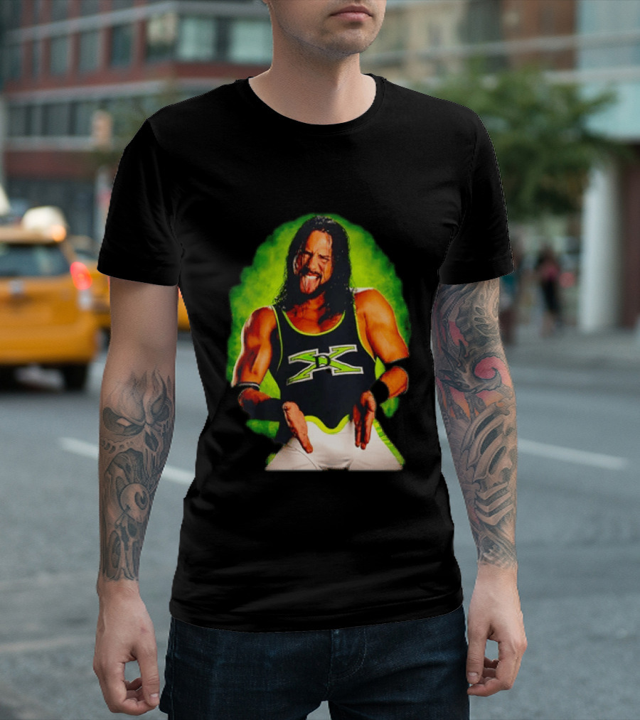 DX Seth Rollins Men's Wrestling Iconic Attitude Era Shawn X Pac D Generation X Green T-Shirt