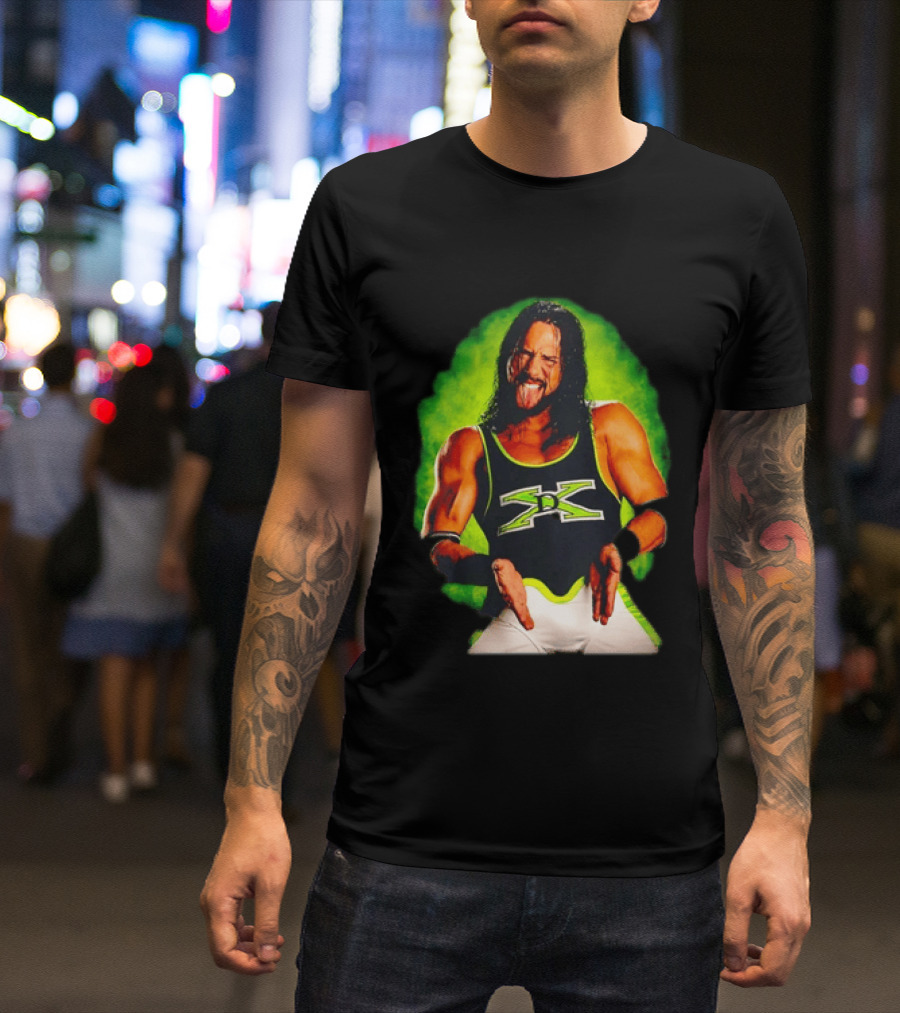 DX Seth Rollins Men's Wrestling Iconic Attitude Era Shawn X Pac D Generation X Green T-Shirt