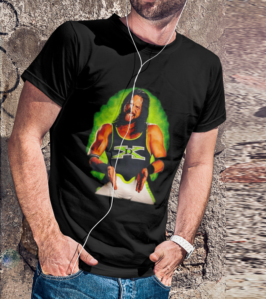 DX Seth Rollins Men's Wrestling Iconic Attitude Era Shawn X Pac D Generation X Green T-Shirt