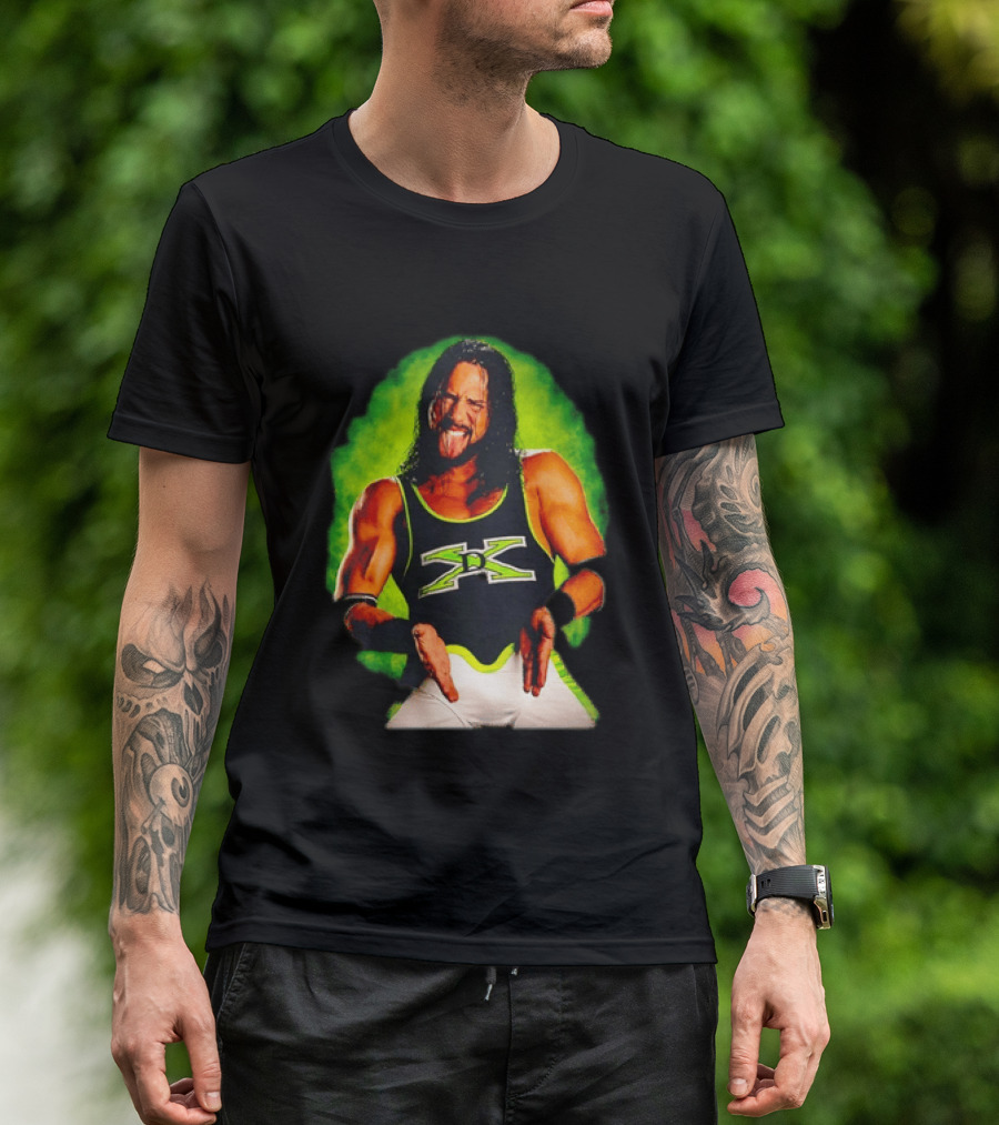 DX Seth Rollins Men's Wrestling Iconic Attitude Era Shawn X Pac D Generation X Green T-Shirt
