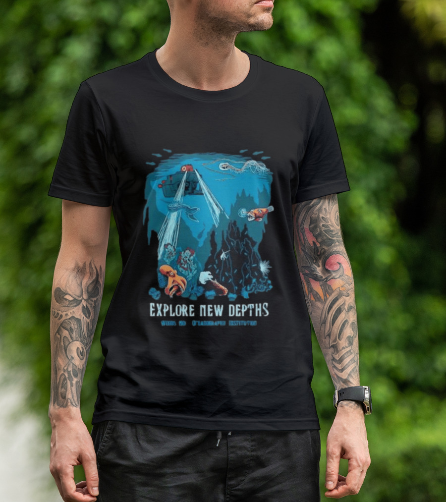 Explore New Depths Woods Hole Oceanographic Institution Submarine Adventure Ocean Exploration T-Shirt