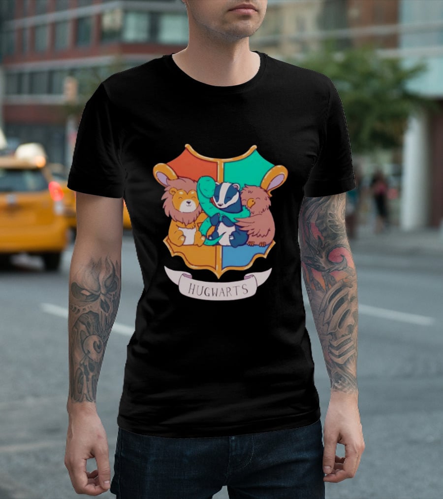 Hugwarts Lion Snake Badger Eagle T-Shirt