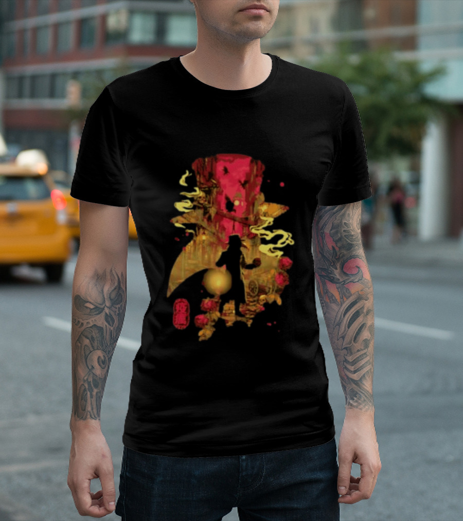 Plague Doctor Big Ben Lantern Crow Skull Roses London T-Shirt