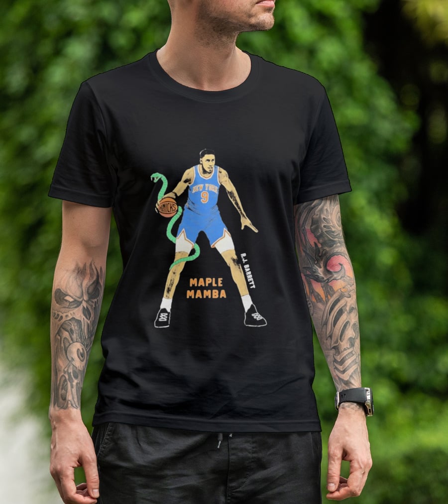 R.J. Barrett Knicks Maple Mamba Basketball Snake 9 T-Shirt