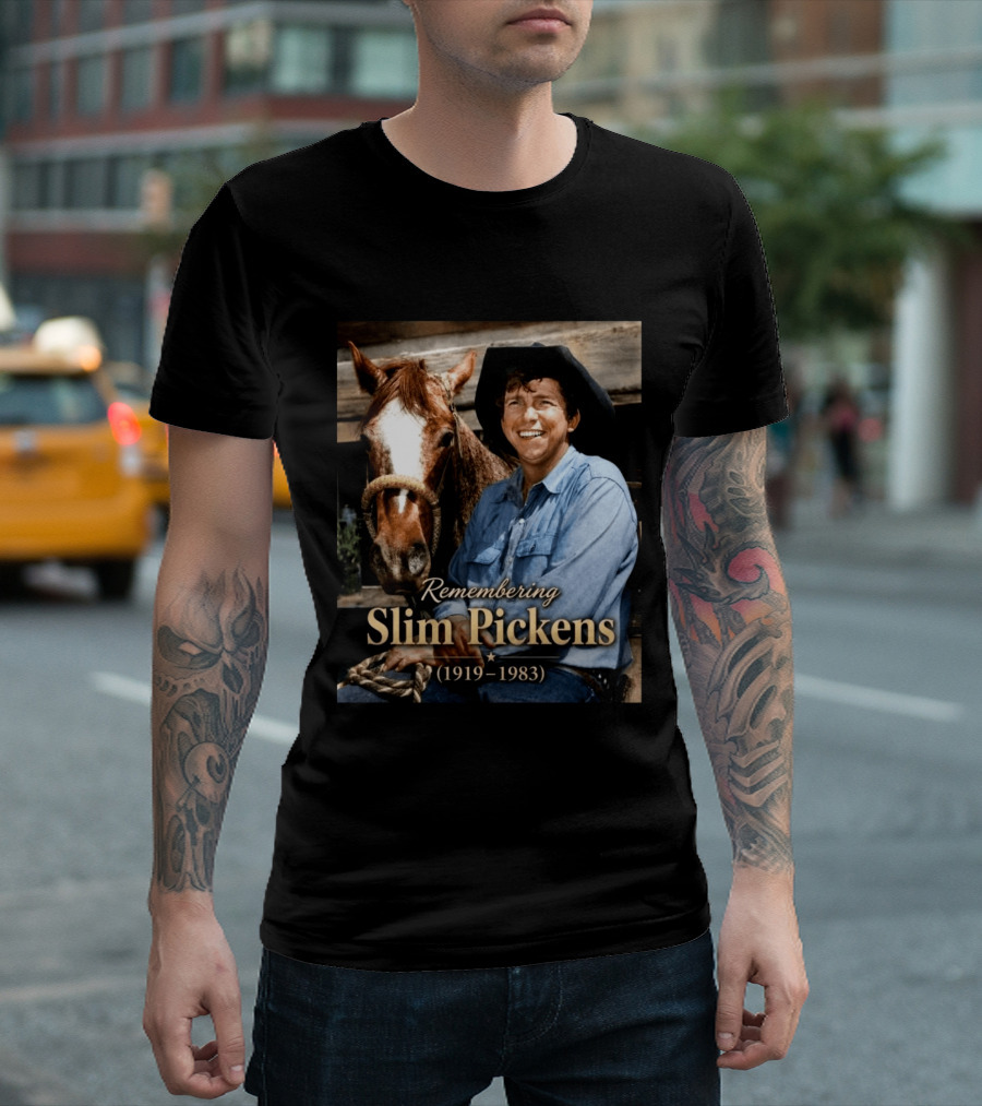 Remembering Slim Pickens 1919 1983 Cowboy T-Shirt