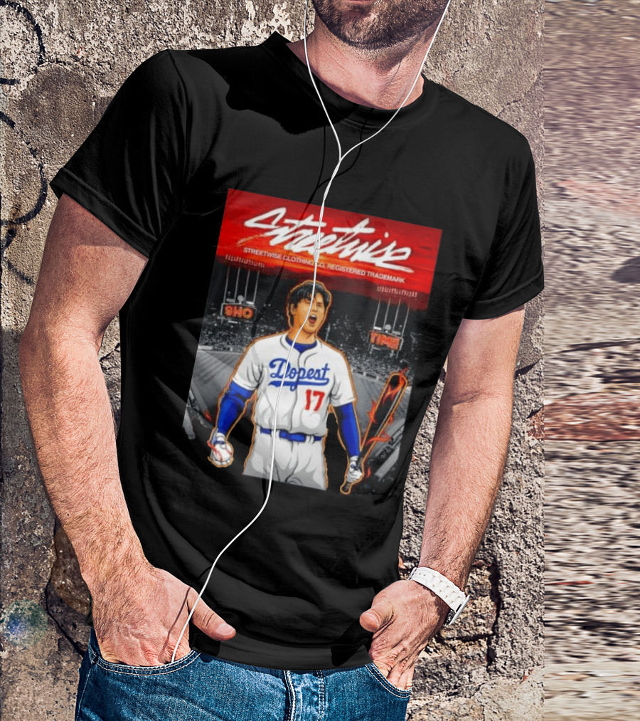 Shohei Ohtani Streetwise Dopest 17 Los Angeles Dodgers Baseball Stadium T-Shirt