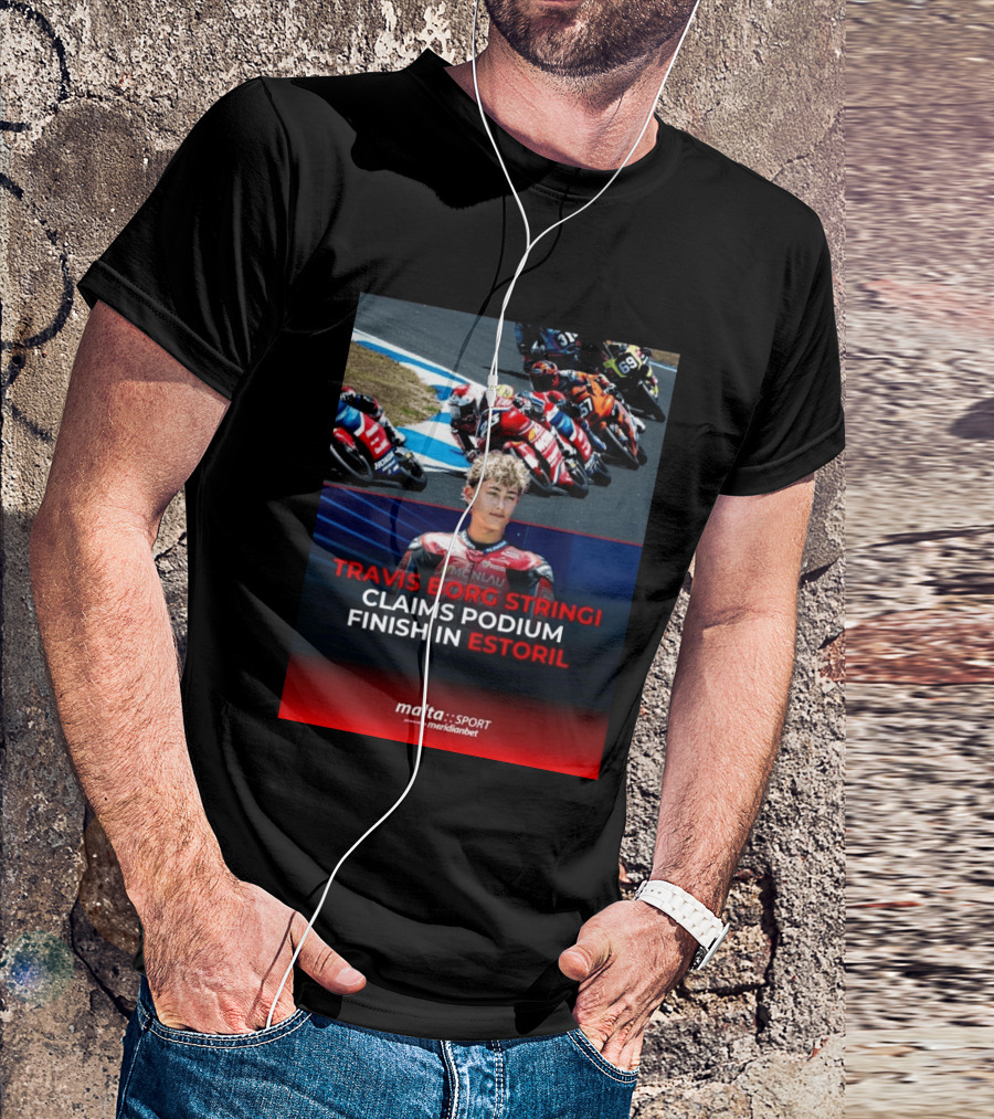 TRAVIS BORG STRINGI Podium Finish Estoril Malta Sport Powered By Meridianbet T-Shirt