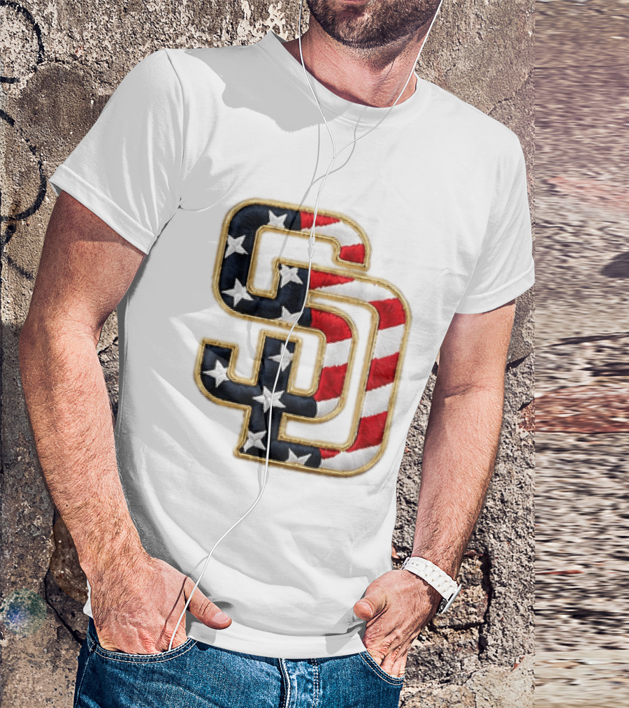 2026 Padres Fourth Of July Stars And Stripes SD T-Shirt