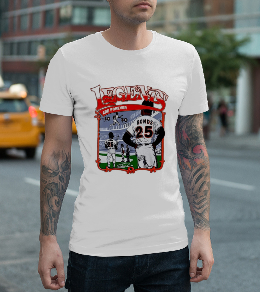Barry Bonds Legends Are Forever San Francisco Giants 25 T-Shirt