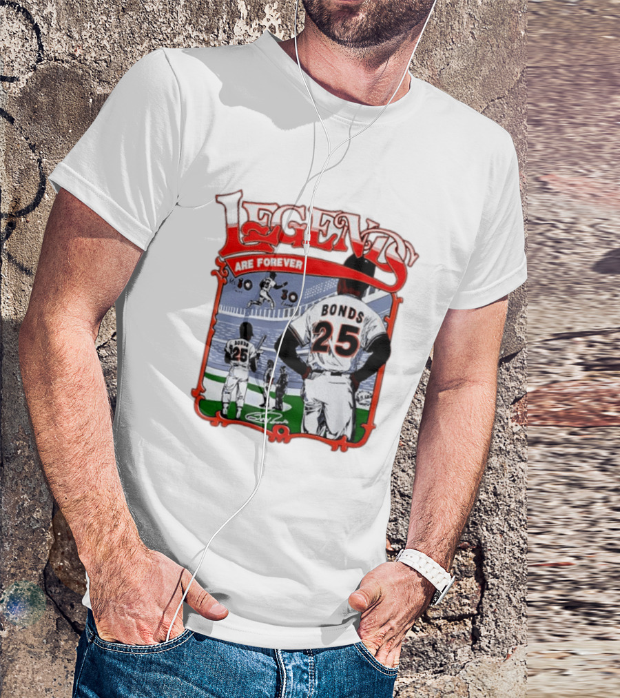 Barry Bonds Legends Are Forever San Francisco Giants 25 T-Shirt