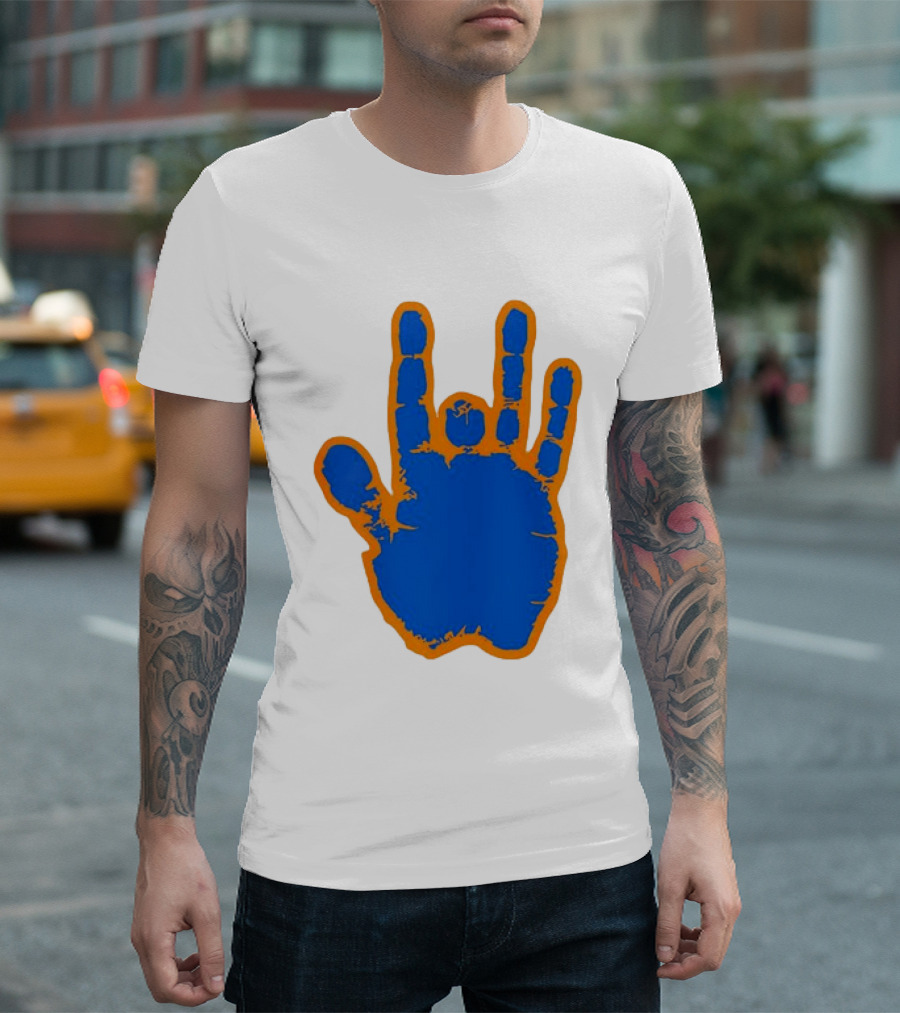 Florida Gators Blue And Orange Handprint Gesture T-Shirt