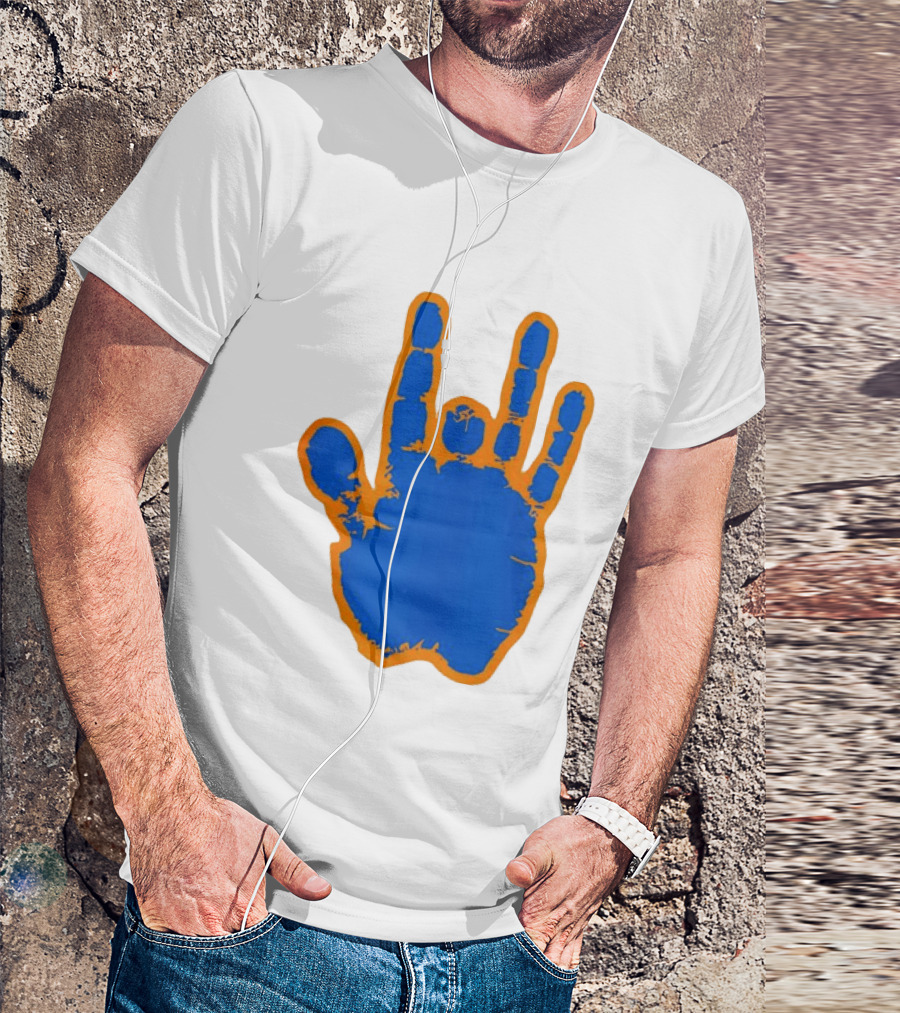 Florida Gators Blue And Orange Handprint Gesture T-Shirt