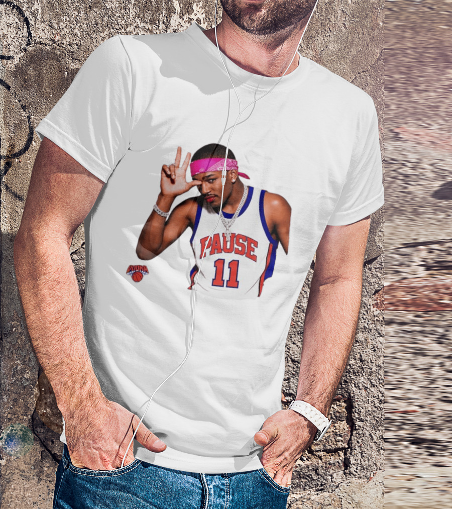 Pause Brunson 11 New York Knicks Basketball Icon Nodoka T-Shirt